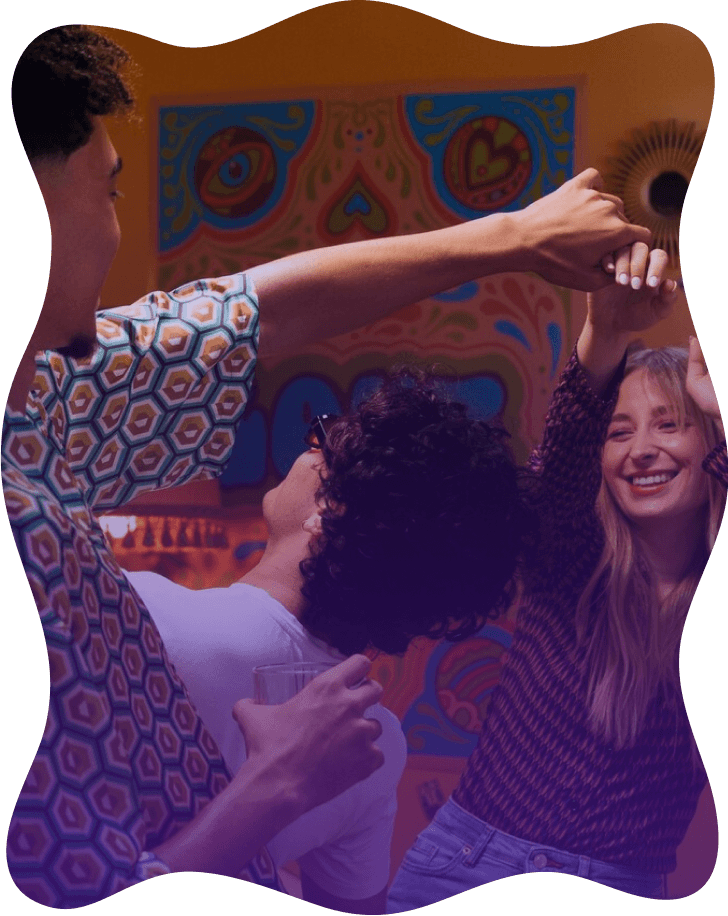 Group celebrating together