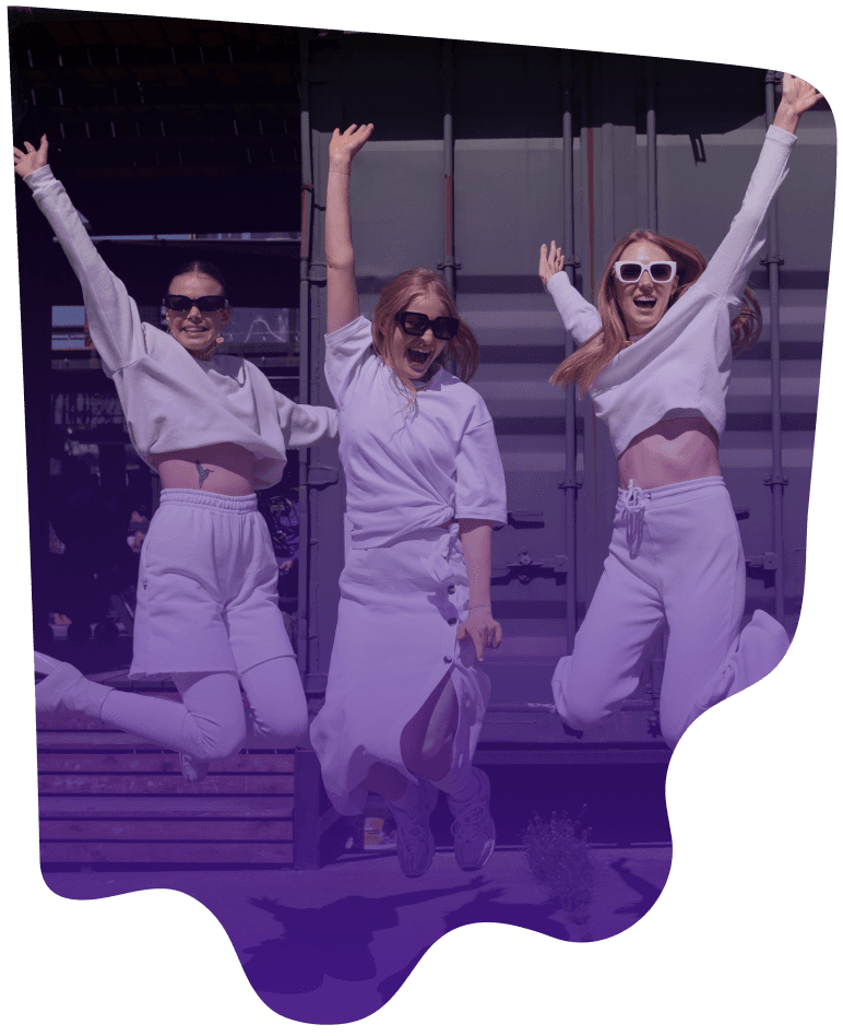 Squad dancing together
